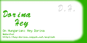 dorina hey business card